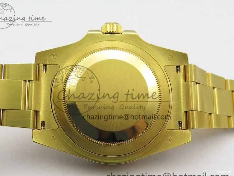 LN A2836 YG Dial Best Edition Wrapped Wrapped Bracelet Submariner Black 116618 D1F YG on 0207